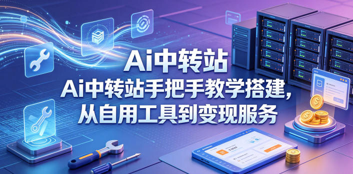 Ai中转站手把手教学搭建，从自用工具到变现服务-黑马项目网