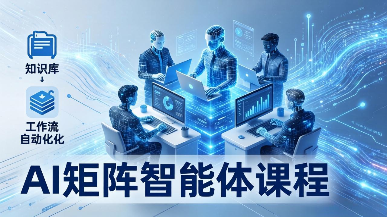 AI矩阵智能体实战：100个数字员工批量生产内容，文本知识库+工作流自动化全搞定-黑马项目网