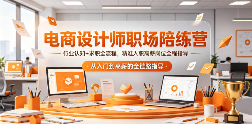 电商设计师职场陪练营，行业认知+求职全流程，精准入职高薪岗位全程指导-黑马项目网