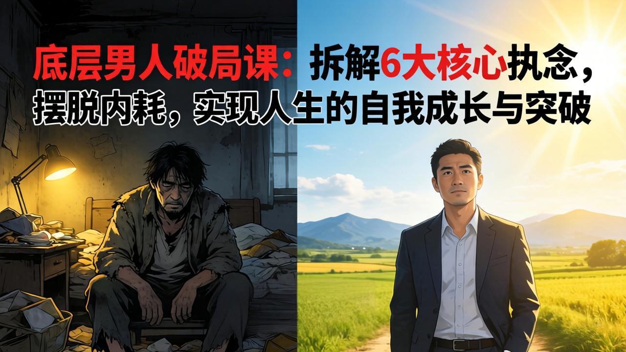付费文章：底层男人破局课：拆解 6 大核心执念，摆脱内耗，实现人生的自我成长与突破-黑马项目网