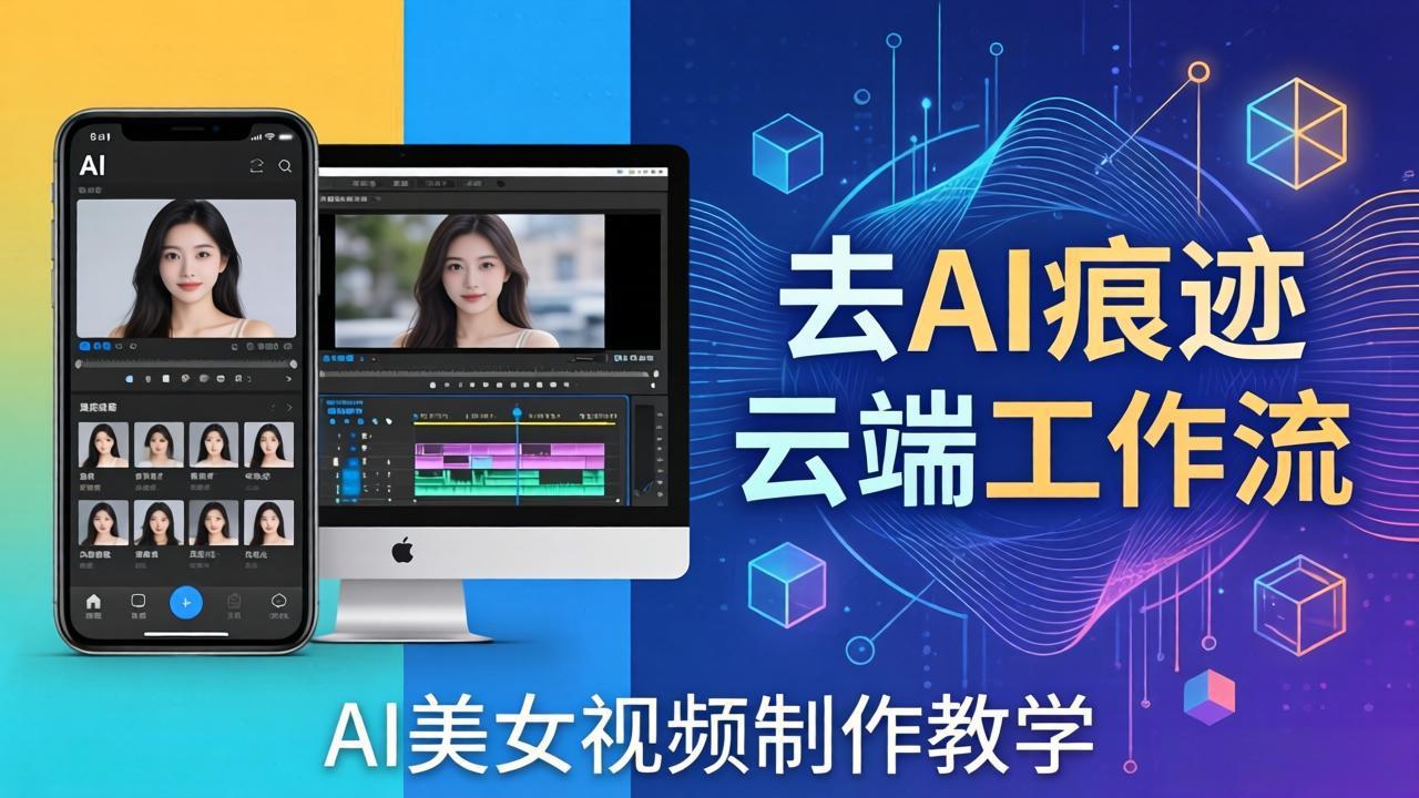 AI美女视频制作教学：去AI痕迹，云端工作流出图，手机电脑均可，不需要配置-黑马项目网