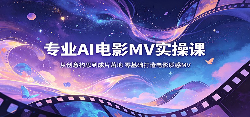 专业AI电影MV实操课：从创意构思到成片落地，零基础打造电影质感MV-黑马项目网