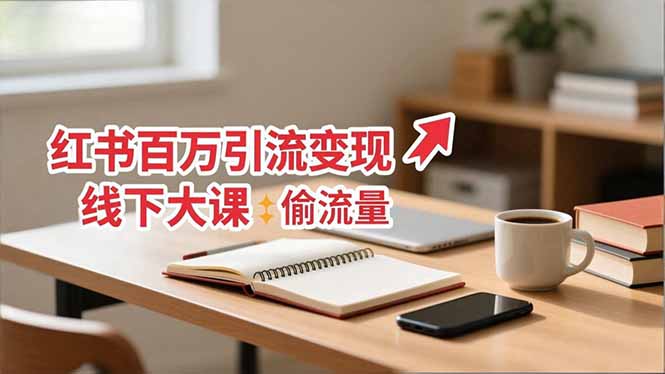 小红书百万引流变现-11月线下大课：分享从0到百万引流路径，手把手教偷流量、拿结果-黑马项目网