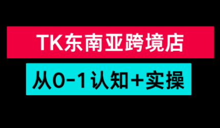 TikTok东南亚跨境从0-1认知实操课-黑马项目网