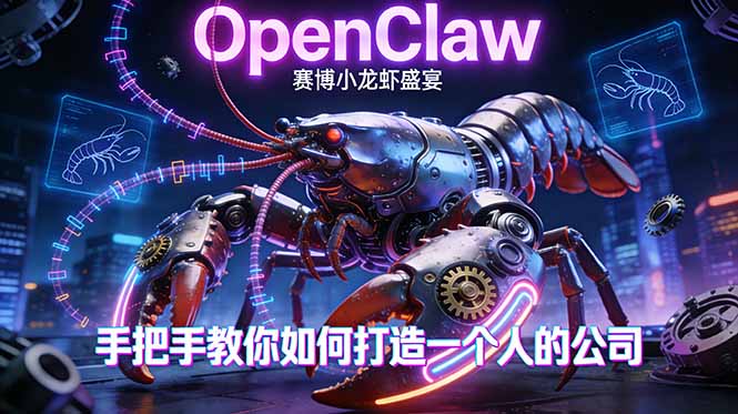 OpenClaw，小龙虾-从产品到爆款的成长之路，手把手教你如何打造一个人的公司-黑马项目网