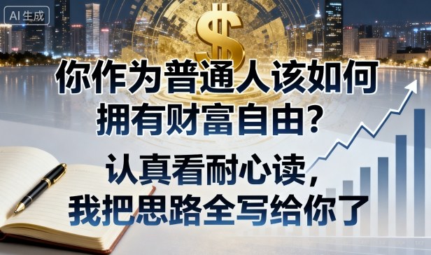 付费文章：你作为普通人该如何拥有财富自由？认真看耐心读，我把思路全写给你了-黑马项目网