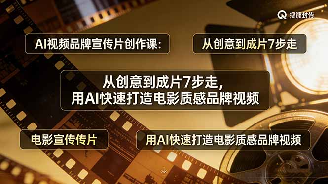 AI视频品牌宣传片创作课：从创意到成片7步走，用AI快速打造电影质感品牌视频-黑马项目网