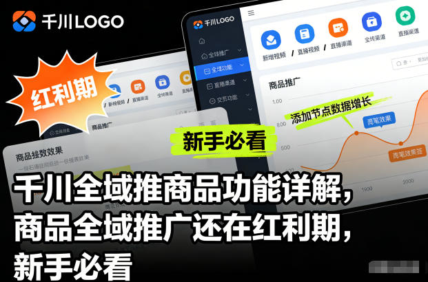 千川全域推商品功能详解，商品全域推广还在红利期，新手必看-黑马项目网