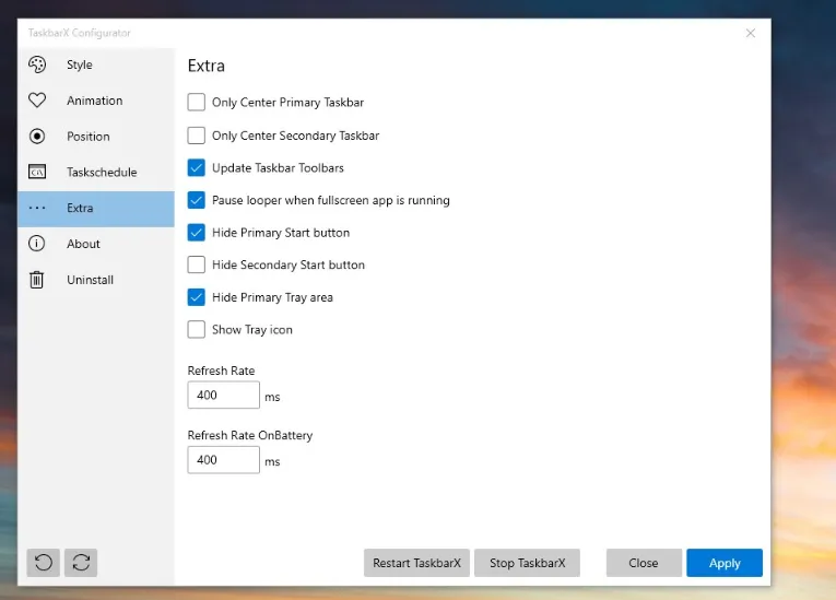 TaskbarX(Win10任务栏美化与增强工具)-黑马项目网
