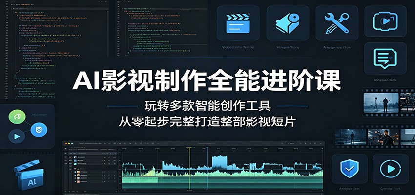 AI影视制作全能进阶课：玩转多款智能创作工具，从零起步完整打造整部影视短片-黑马项目网
