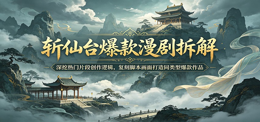 斩仙台爆款漫剧拆解：深挖热门片段创作逻辑，复刻脚本画面打造同类型爆款作品-黑马项目网
