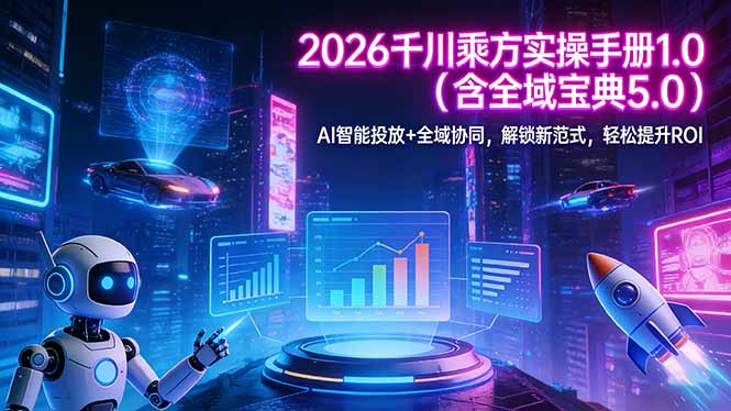 2026 千川乘方实操手册 1.0(含全域宝典 5.0-黑马项目网