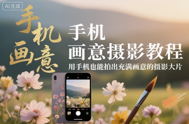 手机画意摄影教程，用手机也能拍出充满画意的摄影大片-黑马项目网