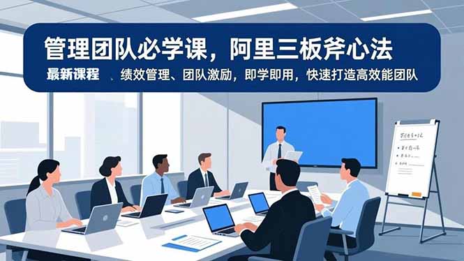 管理团队必学课，阿里三板斧心法、绩效管理、团队激励，即学即用，快速打造高效能团队-黑马项目网