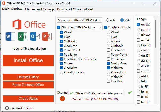 Office 2013-2024 C2R Install-黑马项目网