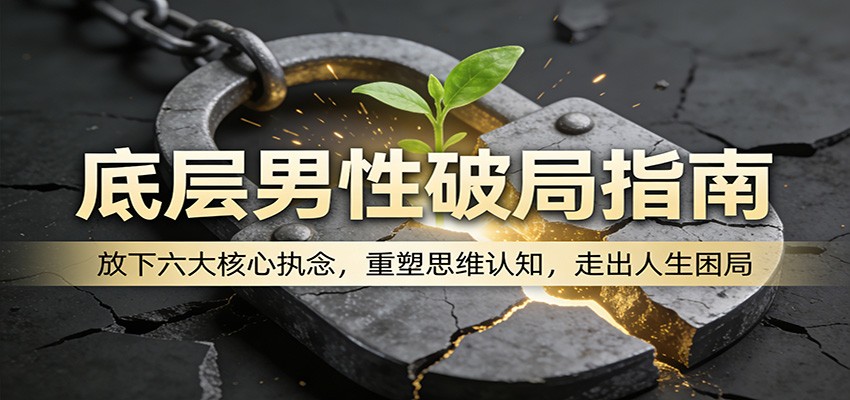 底层男性破局指南：放下六大核心执念，重塑思维认知，走出人生困局-黑马项目网