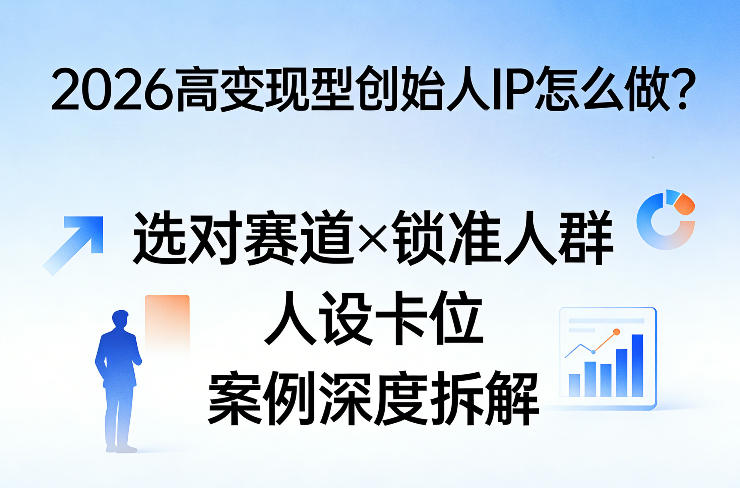 2026高变现型创始人IP怎么做？选对赛道×锁准人群×人设卡位×案例深度拆解-黑马项目网