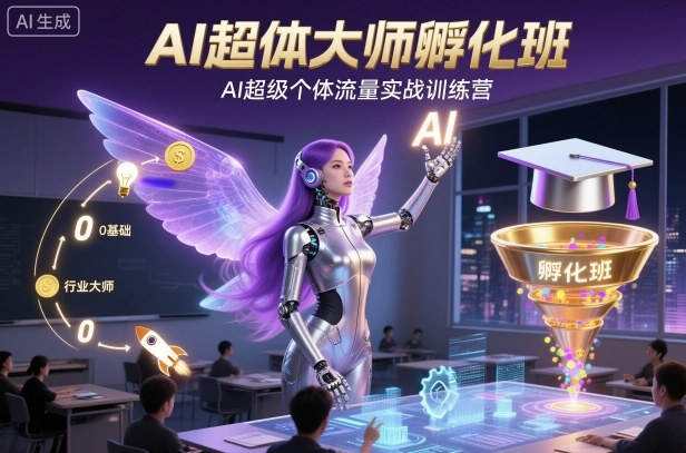 AI超体大师孵化班，AI超级个体流量实战训练营-黑马项目网