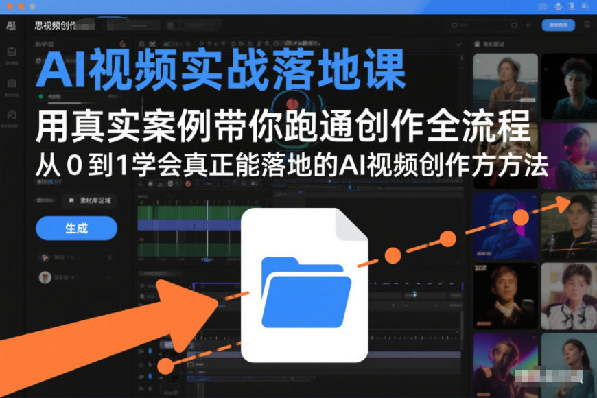 AI视频实战落地课，用真实案例带你跑通创作全流程，从0到1学会真正能落地的AI视频创作方法-黑马项目网