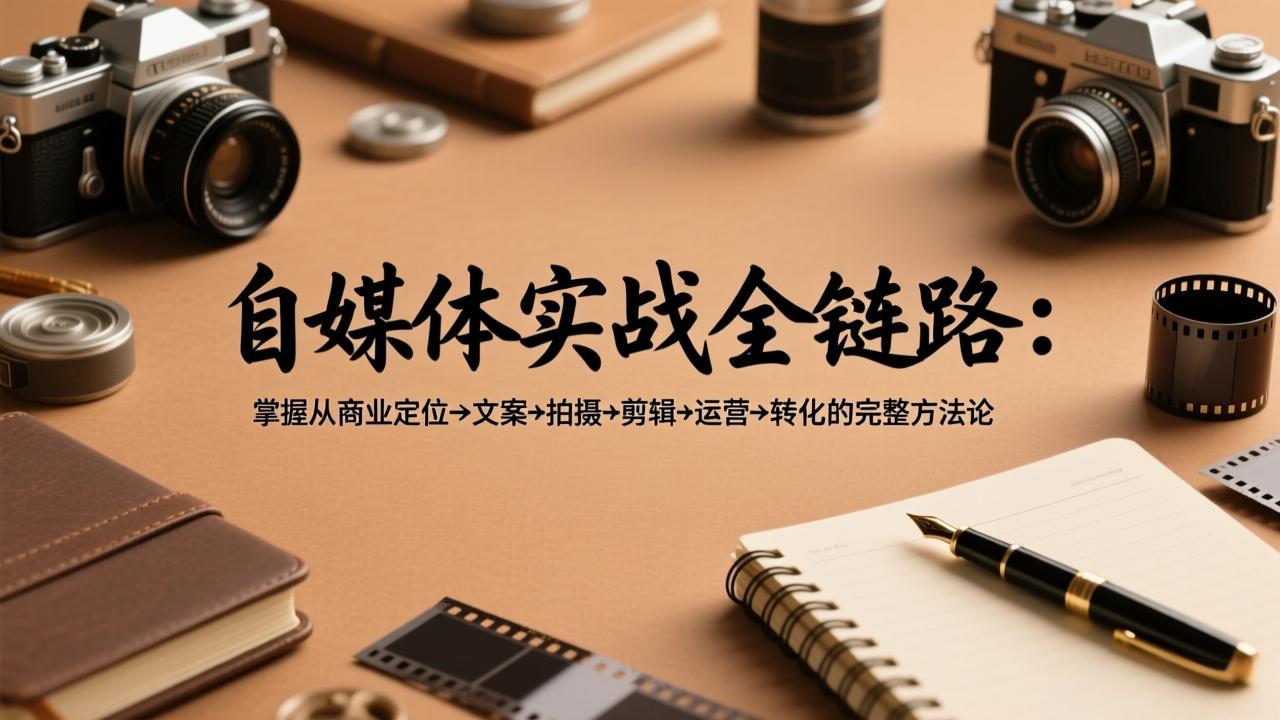 自媒体实战全链路：掌握从商业定位→文案→拍摄→剪辑→运营→转化的完整方法论-黑马项目网