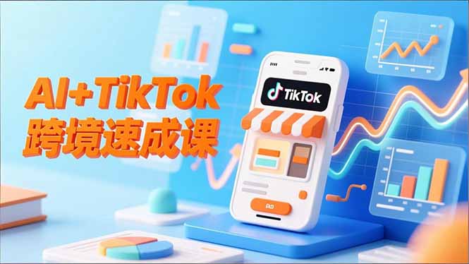 AI+TikTok跨境速成课，智能翻译、店铺定位、流程拆解，7天高效上线运营-黑马项目网