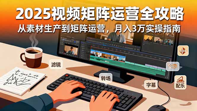 2025短视频矩阵运营全攻略：从素材生产到矩阵运营，月入3万实操指南-黑马项目网