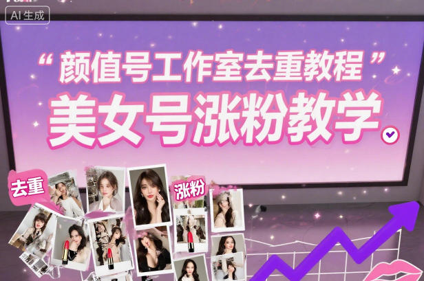 颜值号工作室去重教程，美女号涨粉教学-黑马项目网