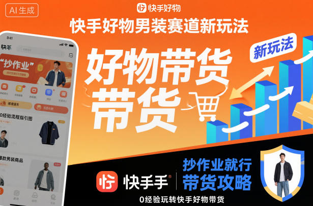 快手好物男装赛道新玩法，抄作业就行，0经验玩转快手好物带货-黑马项目网