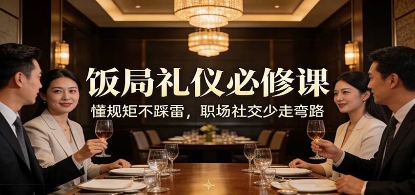 公众号收费文章：《饭局礼仪必修课：懂规矩不踩雷，职场社交少走弯路》-黑马项目网