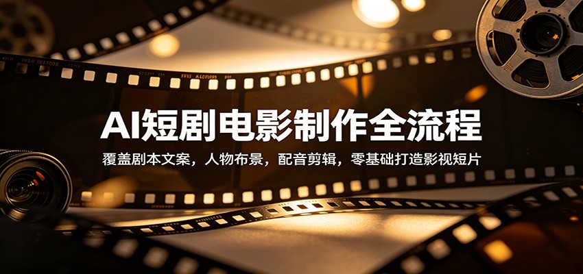 AI短剧电影制作全流程：覆盖剧本文案，人物布景，配音剪辑，零基础打造影视短片-黑马项目网