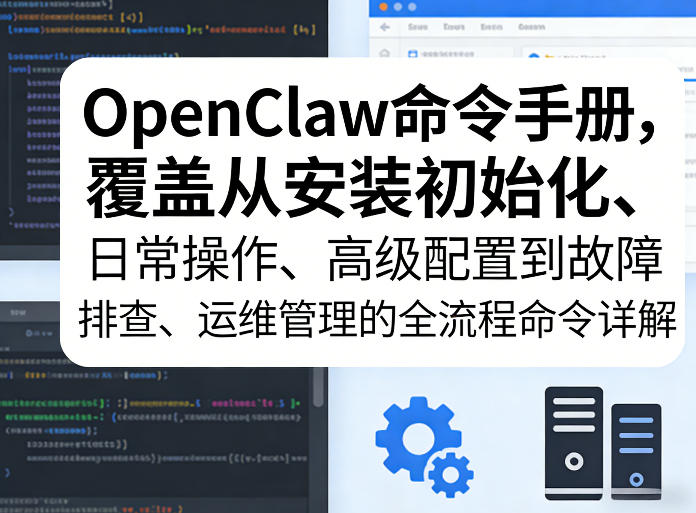 OpenClaw命令手册，覆盖从安装初始化、日常操作、高级配置到故障排查、运维管理的全流程命令详解-黑马项目网