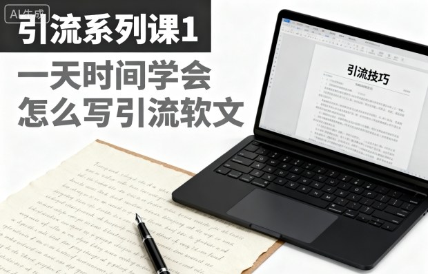 引流系列课1，一天时间学会怎么写引流软文-黑马项目网