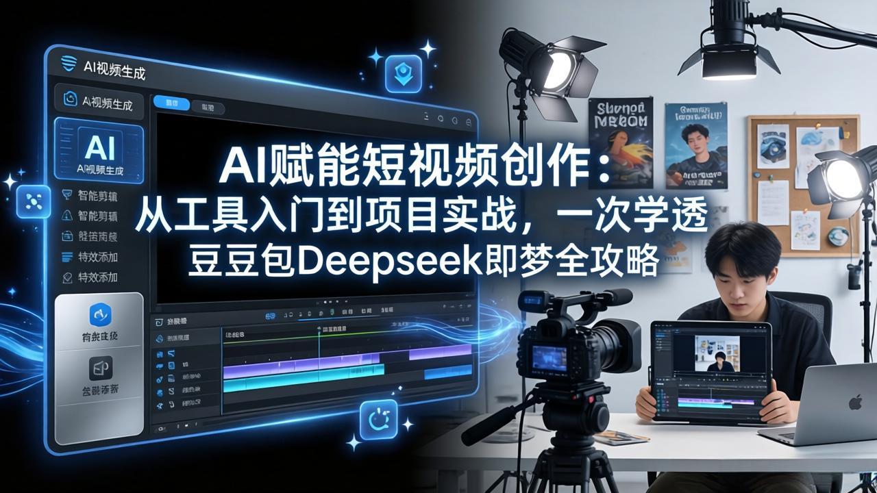 AI赋能短视频创作：从工具入门到项目实战，一次学透豆包Deepseek即梦全攻略-黑马项目网