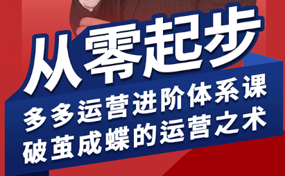 海神·拼多多运营进阶系统课(更新2026)-黑马项目网