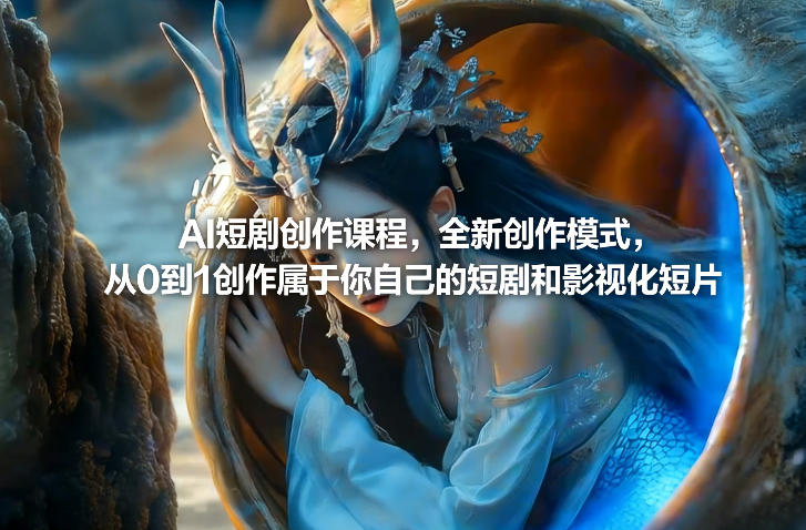 AI短剧创作课程，全新创作模式，从0到1创作属于你自己的短剧和影视化短片-黑马项目网