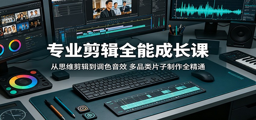 专业剪辑全能成长课：从思维剪辑到调色音效，多品类片子制作全精通-黑马项目网