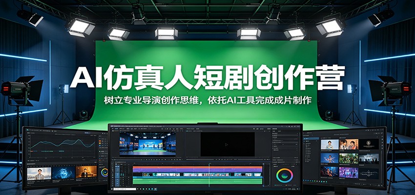 AI仿真人短剧创作营：树立专业导演创作思维，依托AI工具完成成片制作-黑马项目网