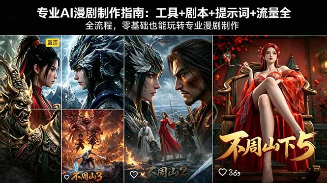 专业AI漫剧制作指南：工具+剧本+提示词+流量全流程，零基础也能玩转专业漫剧制作-黑马项目网