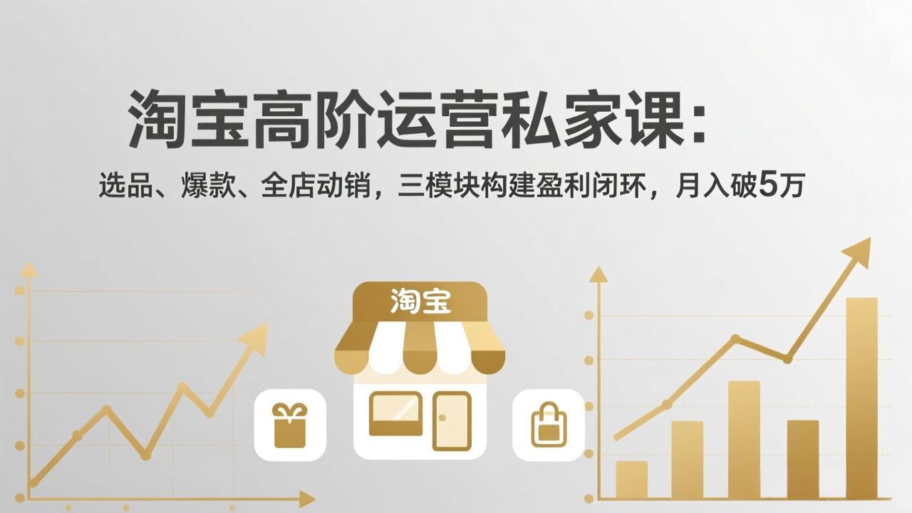 淘宝高阶运营私家课(更新26年4月-黑马项目网