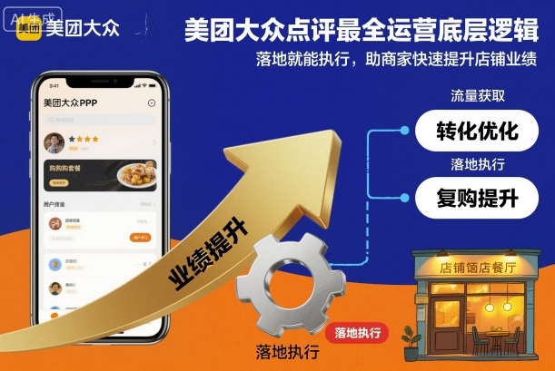 美团大众点评最全运营底层逻辑，落地就能执行，助商家快速提升店铺业绩-黑马项目网