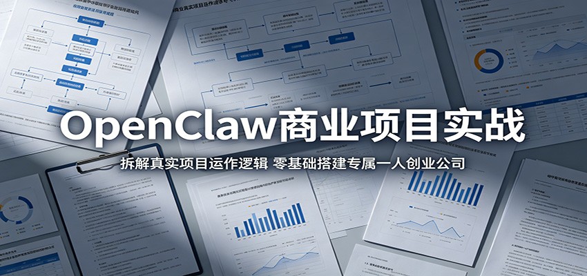 OpenClaw商业项目实战：拆解真实项目运作逻辑，零基础搭建专属一人创业公司-黑马项目网
