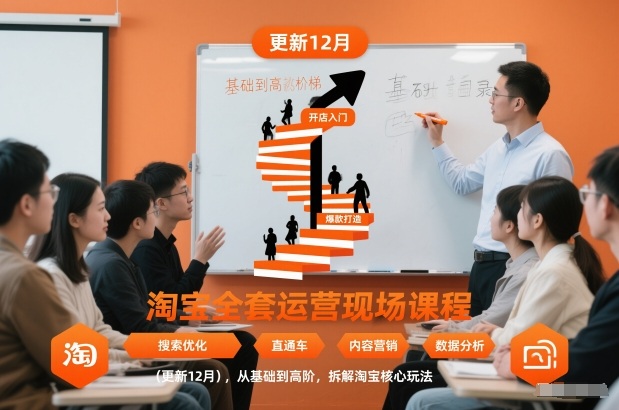 淘宝全套运营现场课程(更新12月)，从基础到高阶，拆解淘宝核心玩法-黑马项目网