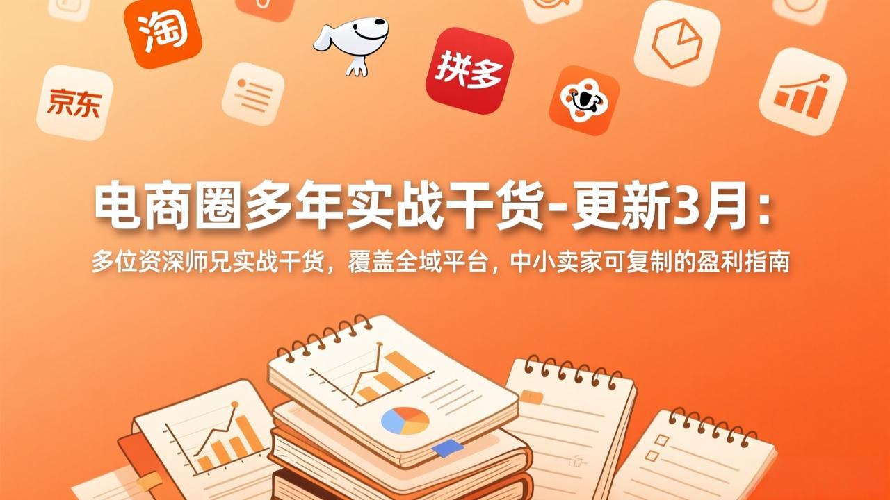 电商圈多年实战干货-更新3月：多位资深师兄实战干货，覆盖全域平台，中小卖家可复制的盈利指南-黑马项目网