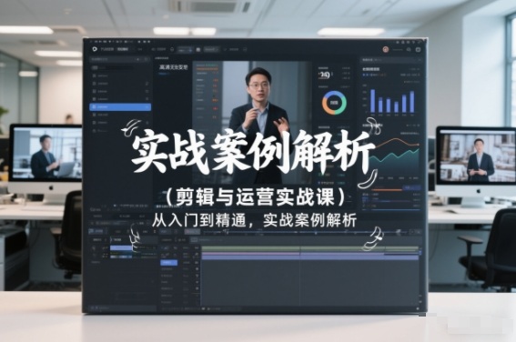 剪辑与运营实战课，从入门到精通，实战案例解析(更新2026)-黑马项目网