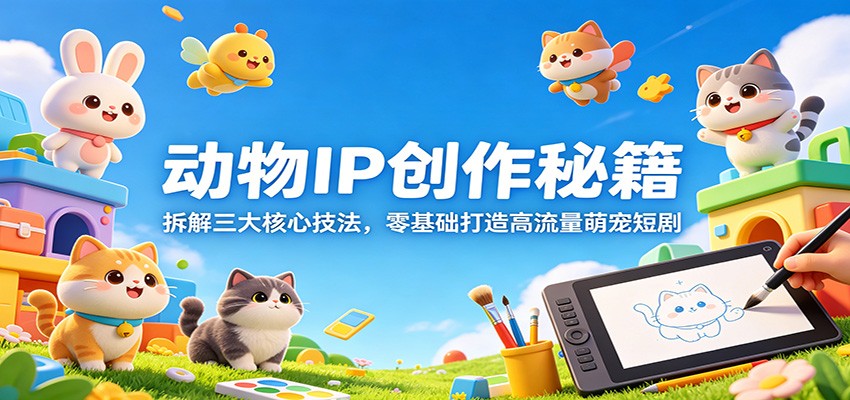 动物IP创作秘籍：拆解三大核心技法，零基础打造高流量萌宠短剧-黑马项目网