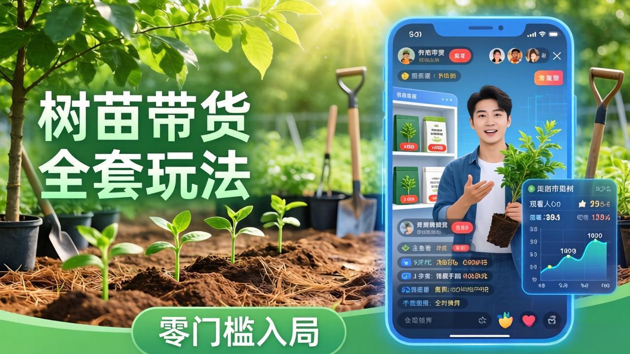 视频号AI树苗带货全套玩法:零门槛入局,掌握豆包、千问等AI工具制作树苗视频的全套流程-黑马项目网
