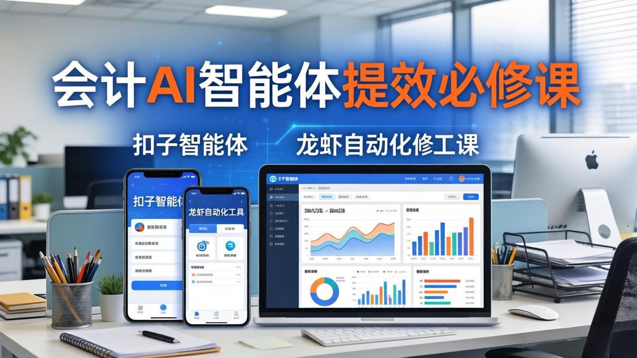 财务会计AI智能体提效必修课：扣子智能体+龙虾自动化+报表分析，一站式提升财务工作效率-黑马项目网