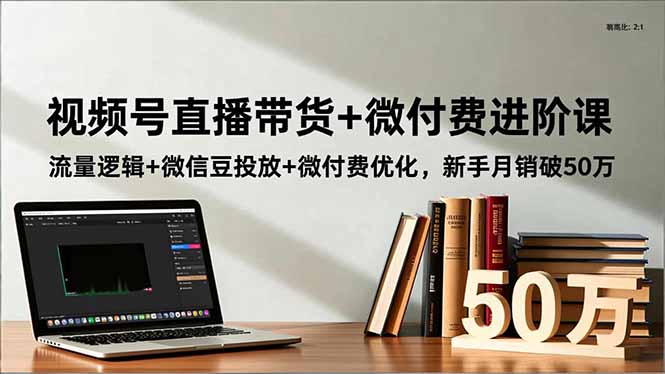视频号直播带货+微付费进阶课：流量逻辑+微信豆投放+微付费优化，新手月销破50万-黑马项目网