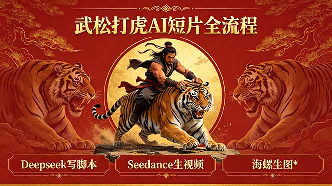 武松打虎AI短片全流程：Deepseek写脚本+Seedance生视频+海螺生图-黑马项目网
