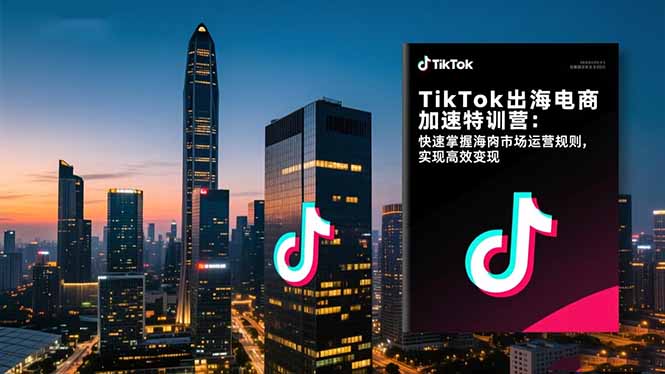 TikTok出海电商加速特训营：快速掌握海外市场运营规则，实现高效变现-黑马项目网